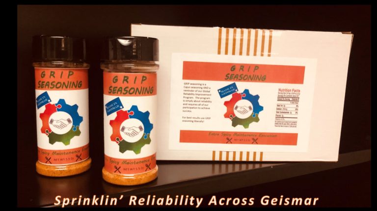 Sprinklin’ Reliability Across Geismar, Grip Seasoning